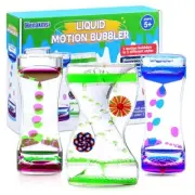 3Pack Liquid Motion Bubbler Timer for Caliming Sensory Toys, Autism