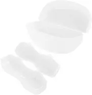 [Homoyoyo] 2pcs Portable Transparent Plastic Goggle Case Durable Eyewear Storage Box for Swim Goggles Sunglasses Protective Hard Shell Organizer for Travel Sports