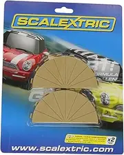 Scalextric C8279 Radius 1 Curve Inner Borders 180 Degree 1:32 Scale Slot Car Track and Accessories (2 Pieces)