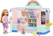 Glitter Girls Sweet Shop Toy Food | Candy Shop Playset with 237 Pieces for 14 inch Dolls | Pretend Play Toys for 3+ Year Old Girls