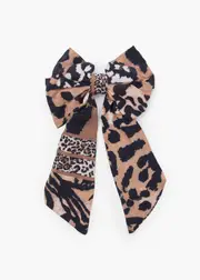 [Taking Shape] Taking Shape Animal Print Bow Clip in Multi - Women's Accessories Multi