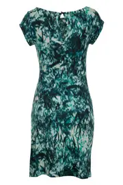 Speckled Print Drape Dress--VER-PRI-VSK