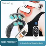 6 HEADS SMART ELECTRIC NECK AND BACK PULSE MASSAGER TENS WIR