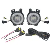For 2007- 2019 Jeep Wrangler LED Fog Lights with ANGEL EYE Left & Right Side (for: Jeep)