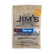Jim's Jerky Piri Piri Biltong 50g x 10