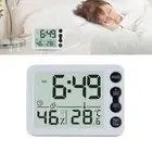 Portable LCD Alarm Clock with Temperature Display and Battery