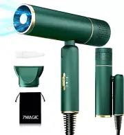 Fast-Drying Hair Dryer, Foldable Ionic with Storage Bag for Travel, Lightweight