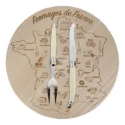 Andre Verdier Debutant Cheese Knife & Board 3pcs Set Ivory