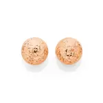 9ct Rose Gold 8mm Diamond-cut Ball Stud Earrings