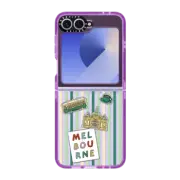 Galaxy Z Flip6 Impact Case Melbourne Stickers and Stripes