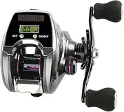 Labymos 6+1BB 8.0:1 Ratio Digital Display Baitcasting Reel with Line Counter Solar Charging System High Speed Fishing Reel Tackle Aessories