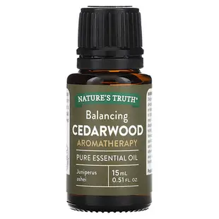 [iHerb] Nature's Truth Pure Essential Oil, Balancing Cedarwood, 0.51 fl oz (15 ml)