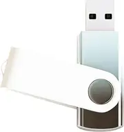 1 Pack Black-Silver 8GB USB Flash Drive Gradient Color USB 2.0 Memory Stick Wholesale Bulk Swivel Design Thumb Drive for Data Storage