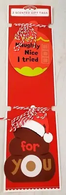 Scratch & Sniff CHRISTMAS Gift Tags - Poop & Ornament- Chocolate Scent