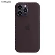 For iPhone 14 Pro Case Compatible with MagSafe Liquid Silicone Phone Back Cover [Induction Popover] Multicolor Dark Purple