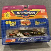 Micro Machines #28 Antiques 1988 Pickup Cord Lincoln Model T Bugatti
