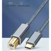 USB-C Type C to USB2.0 Type B MIDI Cable for Printer Scanner Keyboard Decoder 5m