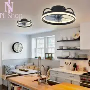 Remote Control Smart Ceiling Fan With Light Lamp Silent Bedroom Decor Ventilator