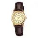 卡西歐女士皮革錶帶手錶 LTP-V001GL-9B