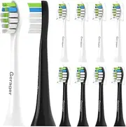 GERAGER 10 Pack Toothbrush Replacement Heads Compatible with 7AM2M AM101/AM105 Electric Toothbrush, Soft Brush Bristles