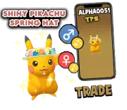 Pokemon Shiny Pikachu Spring Hat Male or Female Trade Registered or Ultrafriend