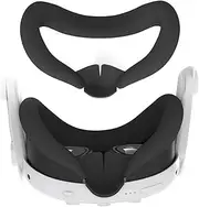 JDXFENG VR Face Cover Compatible with Meta/Oculus Quest 3, VR Silicone Mask Face Cushion Sweatproof Face Pad Cushion Lens Protector Washable Replacement for Quest 3 Headset Accessories