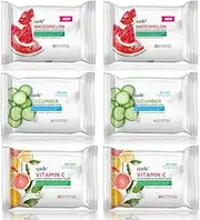 Epielle New Makeup Remover Cleansing Wipes | Removes Dirt, Oil, Makeup & Waterproof Mascara | Beauty Gift, Spa Day, Gift Set | Pack of 6 | Korean Skincare