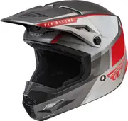 Fly Racing Kinetic Drift, motocross helmet , color: Silver/Red/Grey , size: L