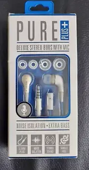 Sentry PURE Plus+ Deluxe Stereo Buds with Mic, Noise Isolation & EXTRA Bass