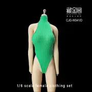 1:6 CJG-041 Green Stretch Jumpsuit Bodysuit Clothes For 12" Female PH TBL Body