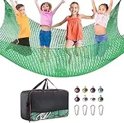 Climbing Net, Heavy Duty Double Layer Safety Web, Portable Climbing Netting 3x10 Ft Outdoor Exercise Equipment for Park Patio School Camping Garden Balcony Treehouse