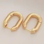 宏雲HONGYUN-ALA-保色14K鍍金U型橢圓形耳扣法式帶吊耳圈DIY手工耳環耳飾配件材料