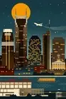 Wall Art Print Skyline - Nashville, Tennessee (no text) by Lantern Press, 12"...
