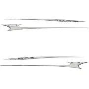 Larson Boat Decal 0573132 | Black Gray White 133 1/2 Inch (4 PC)