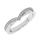 3.5 MM 100% Natural Round Brilliant Cut Diamonds Wishbone Ring in 950 Platinum