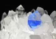 New Blue Phantom Beautiful White Chrysanthemum Quartz Crystal Cluster