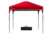 RED TRACK 3x3m Ultra Compact Folding Gazebo, Carry bag, Portable Outdoor Popup Marquee for Camping Beach, Red