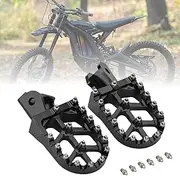 CNC Foot Pegs Motorcycle Footpegs Foot Pedals Rests Compatible with Sur Ron X S Segway X260 X160 Talaria Sting MX3 MX4 Talaria XXX Dirt Bike Black, SMOTRCC MBF09018BK