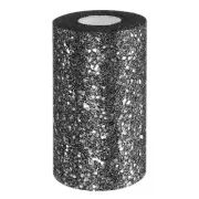 Tulle Fabric Rolls 6" by 50 Yards Fabric Spool Tulle for DIY, Black-silver