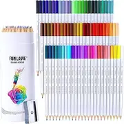 [FUNLAVIE] 72 Colored Pencils for Adult Coloring Books,Soft Core Coloring Pencils Set,Drawing Pencil for sketching & Painting,Art Pencil & Art Supplies for Adults and Teens,Oil-Based with Sharpener