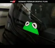 kermit the frog peeking forg JDM Decal Sticker