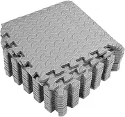 Hot Tub Pad 12Pcs/Set Hot Tub Mat, 12x12In Eva Foam Thickened Gym Mat Outdoor Indoor, Waterproof Anti-Slip Reusable Washable Ground Pad, Pool Flooring Protector, Grey, Gym
