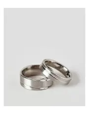 [Blaq] Clean Lines Ring 2 Pack Ring in Gunmetal