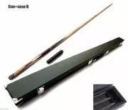 Full Length 9.8 Tip Ash Wood 3/4 Split Billiards Pool Snooker Cue+Case