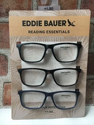Eddie Bauer Designer Reading Glasses 3 Pack Readers +1.50