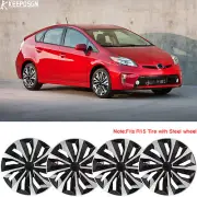 For Toyota Prius 15" Set of 4 Hubcaps Wheel Covers Hub Caps Fits R15 Steel Wheel
