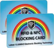 [SAITECH IT] RFID Blocking Cards Protect Your Entire Wallet, Purse, and Cards from NFC Contactless Theft Wallet for Men & Women (Rainbow), Rainbow, 2 Pcs Rainbow, Rfid