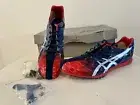 NWT ASICS Gun Lap Track & Field Men's Shoes 12 Navy Red Silver G303N 5023 w/ Box