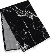 GRIRIW Marble Pattern Microwave Oven Splatter Cover Ventilated Protective Easy Clean Decorative Home Accessory