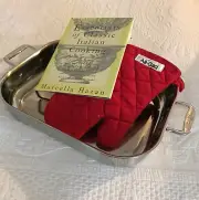 All Clad Lasagna Pan W/ Italian Cookbook & Oven Mitt